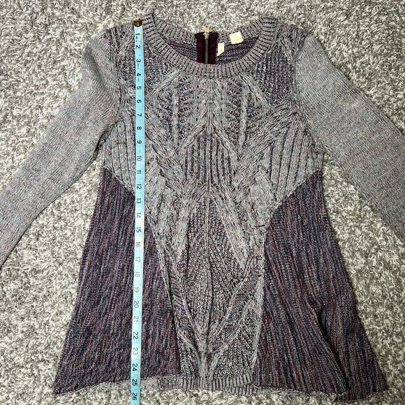 Anthropologie Moth Women's Anita Mixed Cable Knit Sweater Size XS - Picture 7 of 10